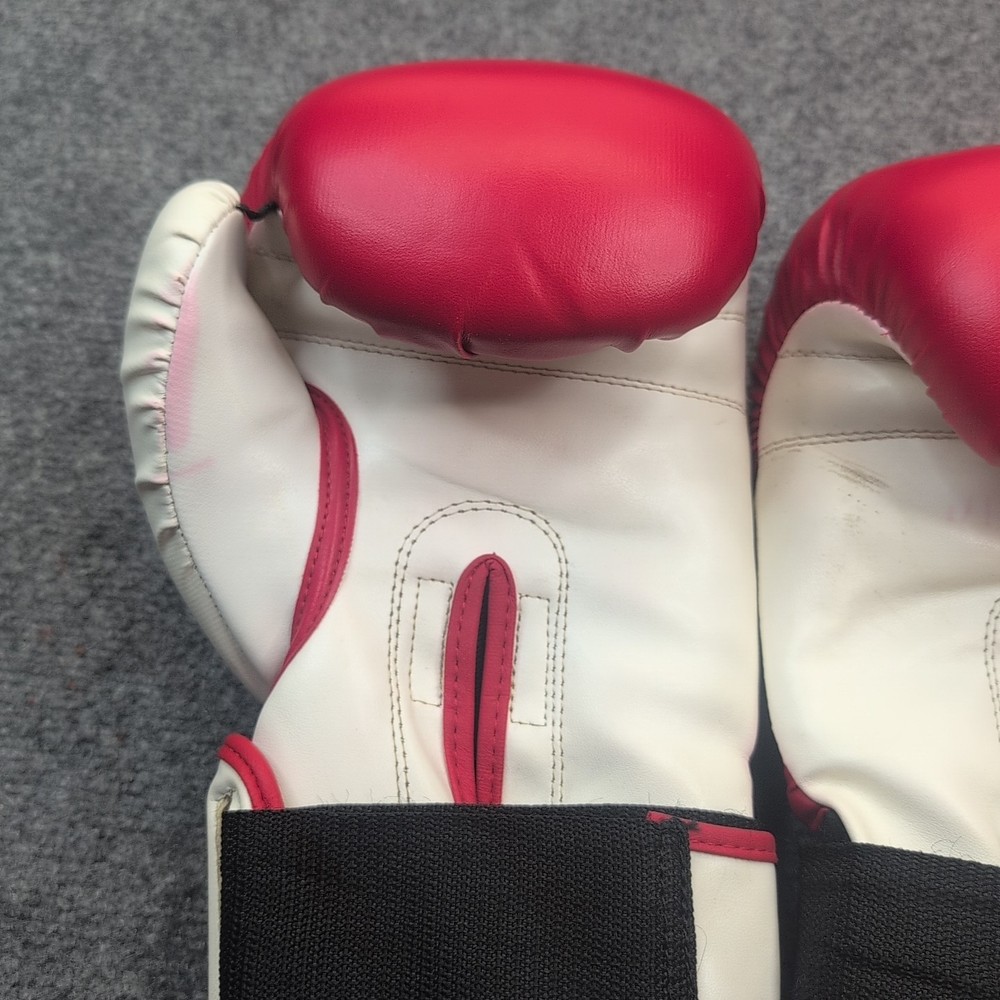 Flurry Boxing Gloves 14oz Red White Training Sparring Hook Loop Closure