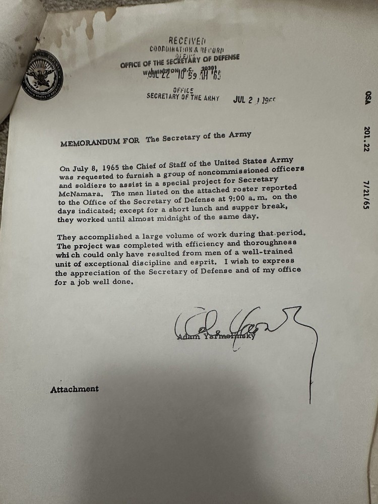 Vietnam War Paperwork Grouping Discharge Paper
