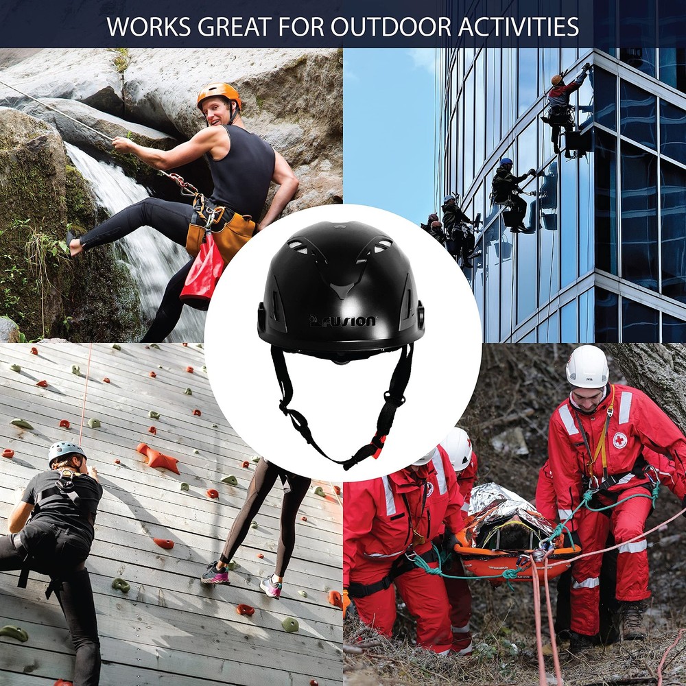 Fusion Meka Work Climbing Helmet Black