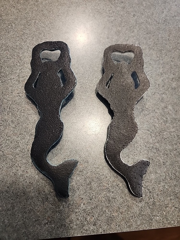 2 Cast Iron Mermaid Bottle Openers