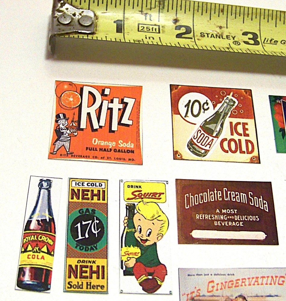 1/24 & Various Scale Diorama Vintage Soft Drink Posters - Remember These?