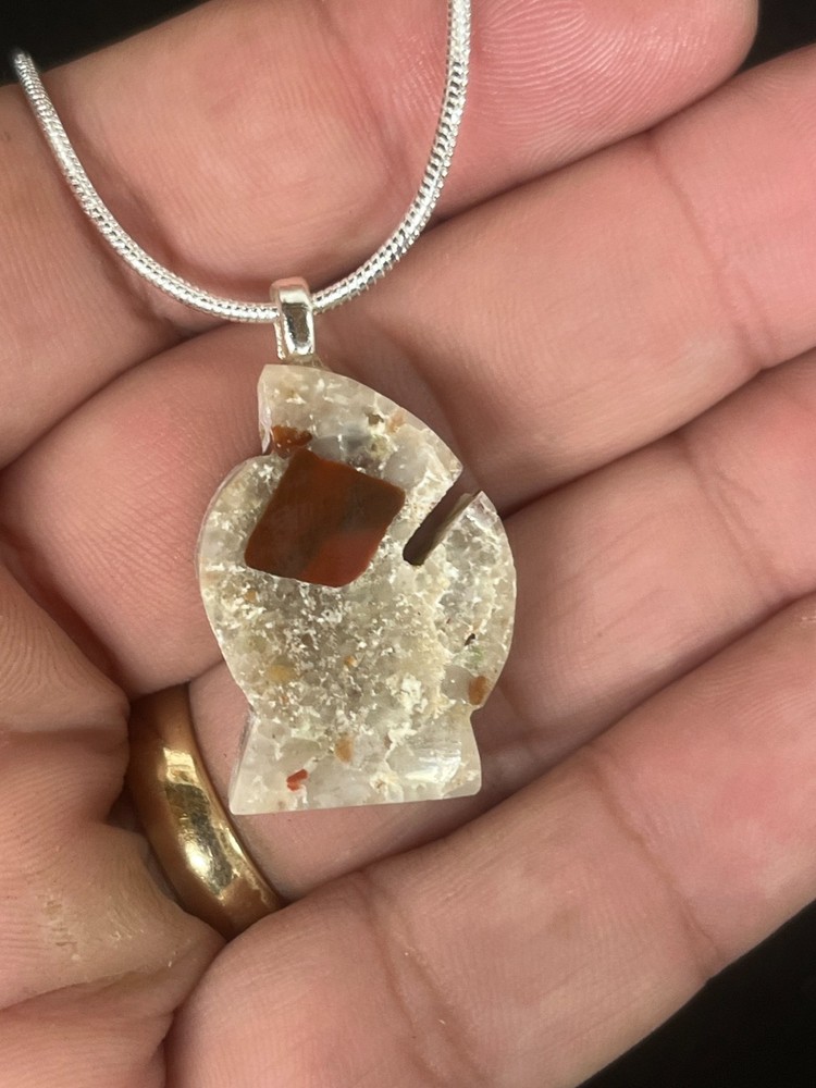 Pudding Stone Pendant Michigan shape