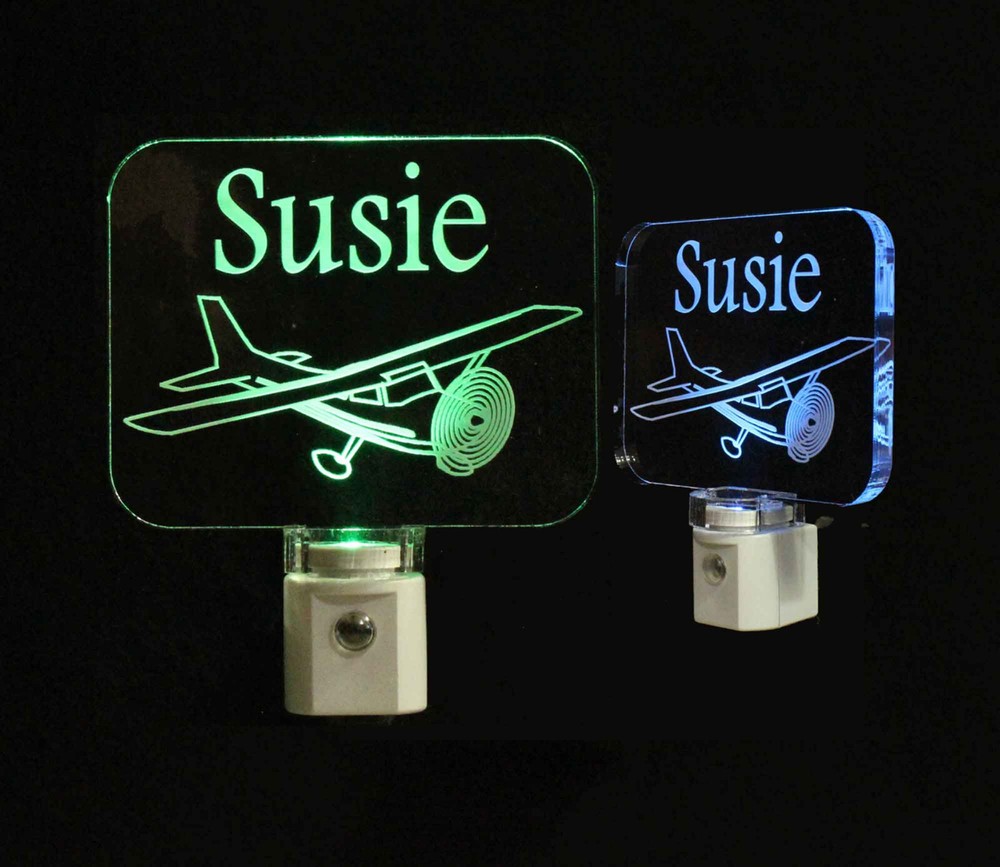 Personalized Airplane night light, boys gift, bedroom decor