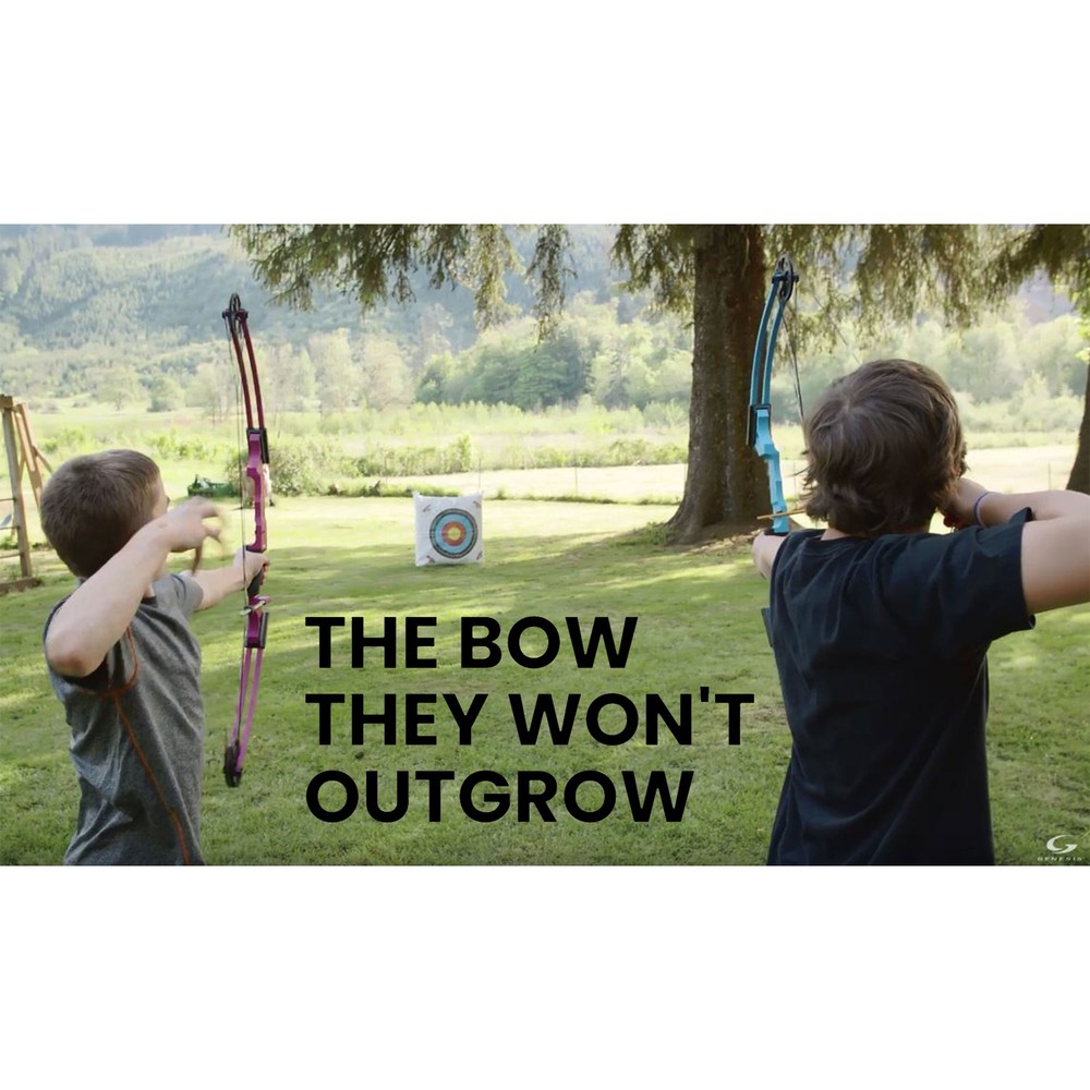 Genesis Archery 10930 Red Original Compound Target Practice Bow Kit, Right Hand