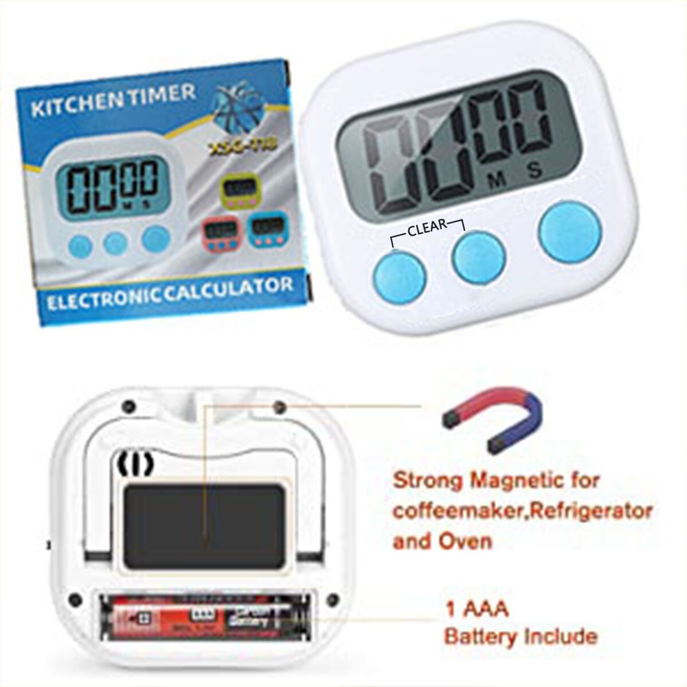 Digital Timer for Cooking, Egg Timer, Cute Magnetic Desk Timers for Classroom
