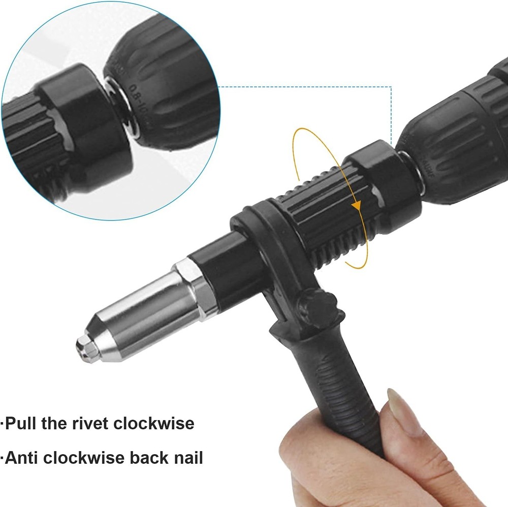 Electric Rivet Nut Gun Cordless Drill Pop Adapter Riveting Riveter Insert Tool