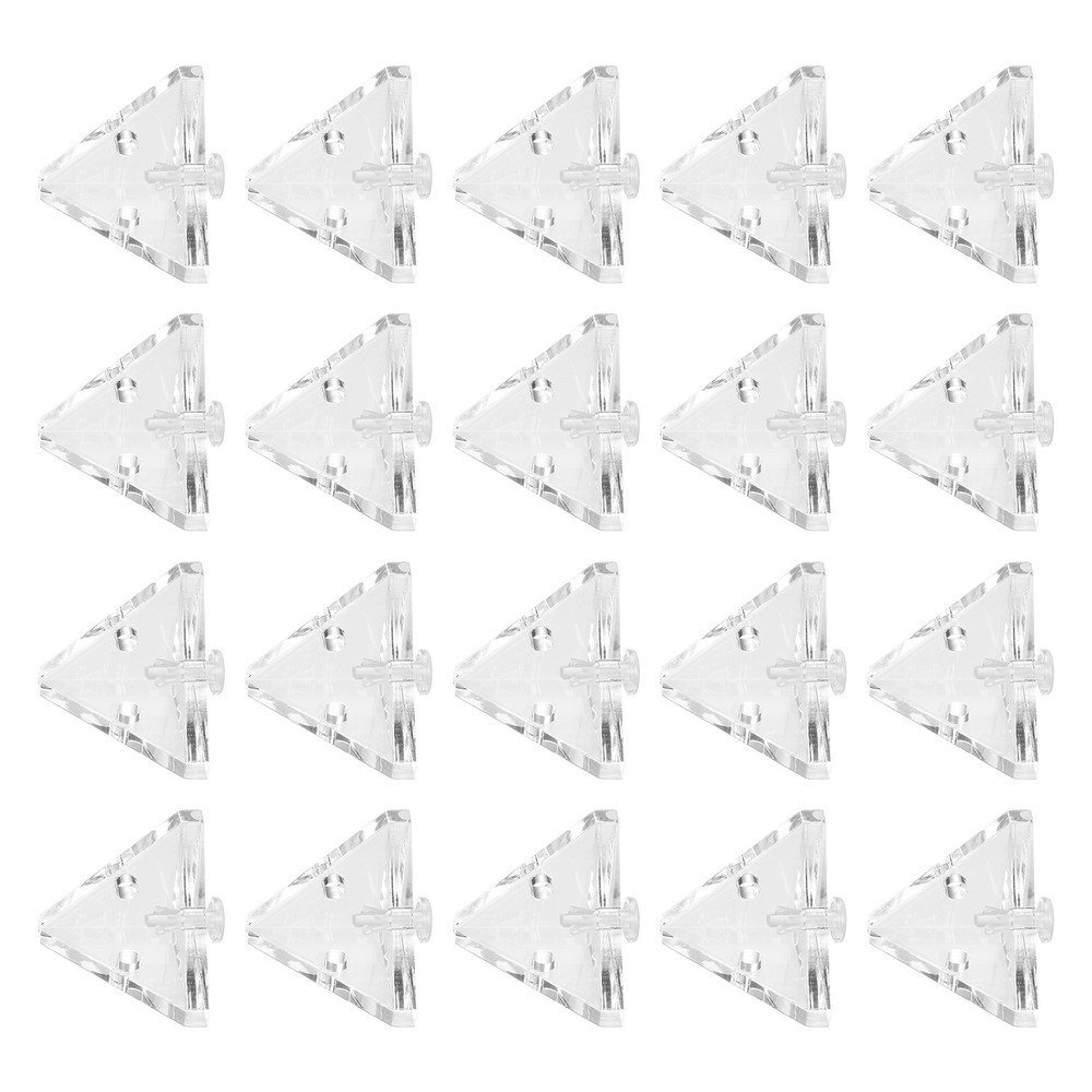 20 Pieces Acrylic Corner Brackets, Triangular Connectors with Rivets