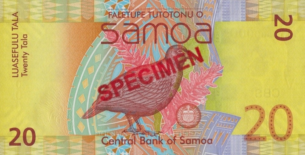 Samoa 20 Tala ND 2014 P 40b UNC SPECIMEN