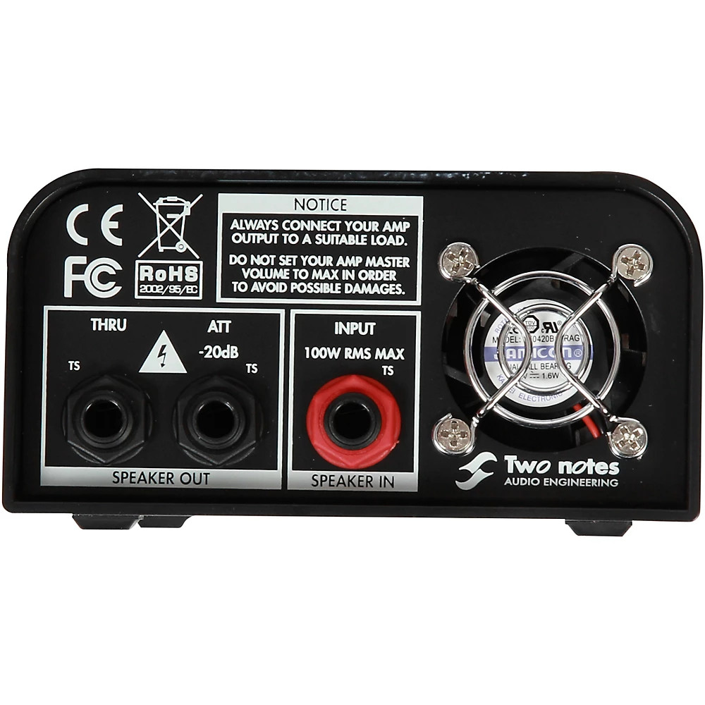 Two Notes Audio Engineering Torpedo Captor Loadbox/Attenuator/DI Black 8 Ohm