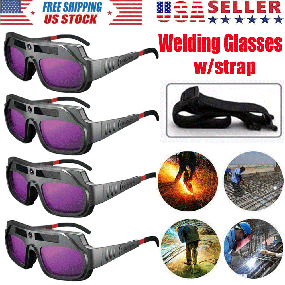 Welding Glasses Auto Darkening Goggles Mask Automatic Dimming Welder Arc w/Strap