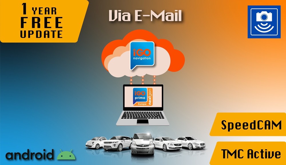 Direct Download via Email Android Sat Nav Software iGO Primo NextGen EUROPE + TRUCK