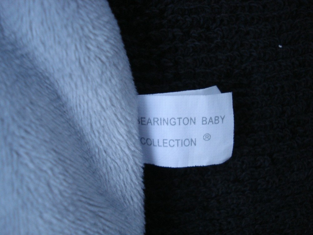 Bearington Baby Collection Small Grey Plush Soft Elephant Security Blanket