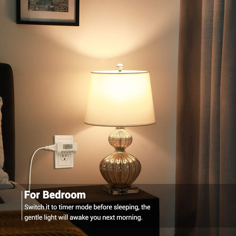 Compact 24-Hour Timer with Backup Battery - Ideal for Home Automation & Security