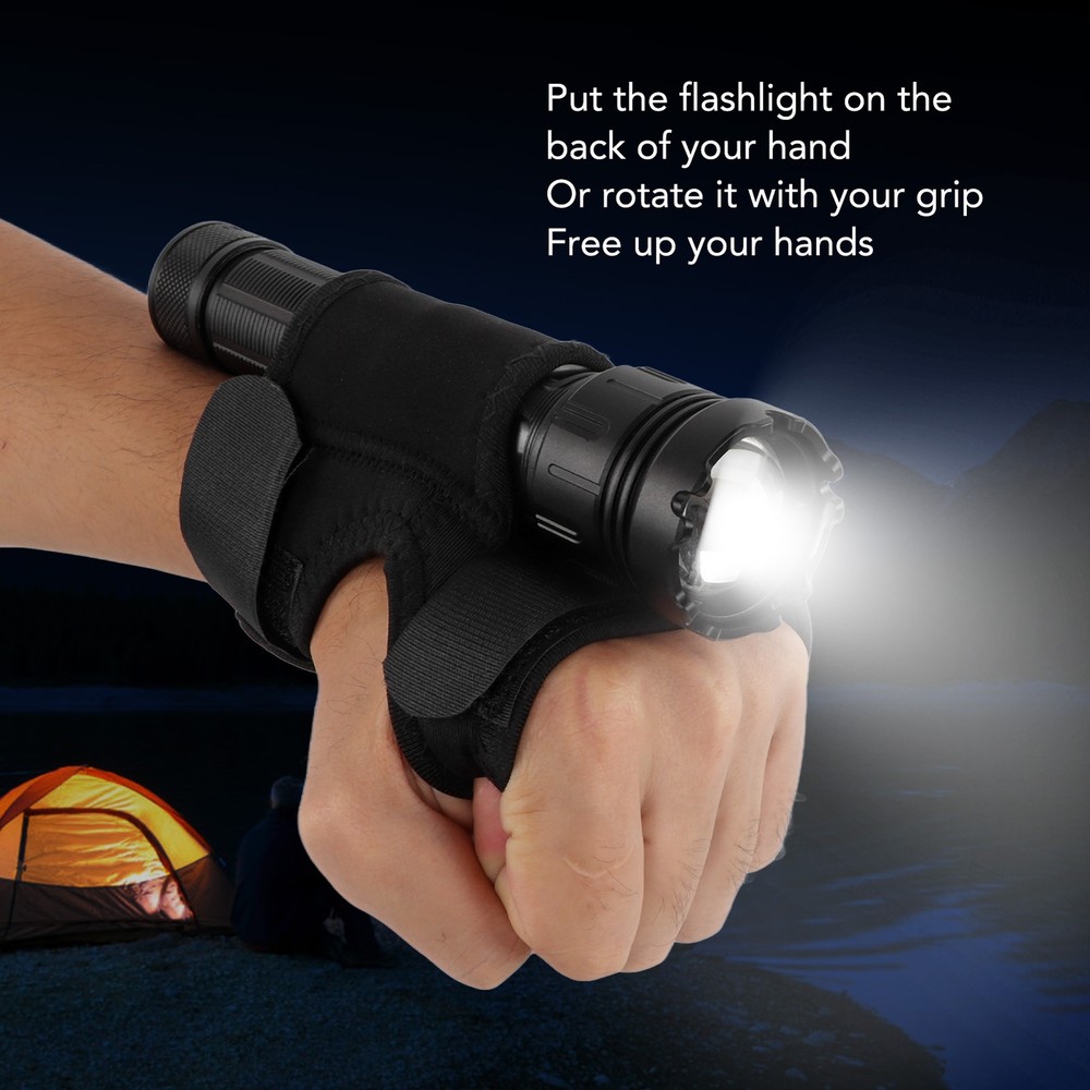 Diving Flashlight Holder Sturdy Nylon Arm Mount For Diving