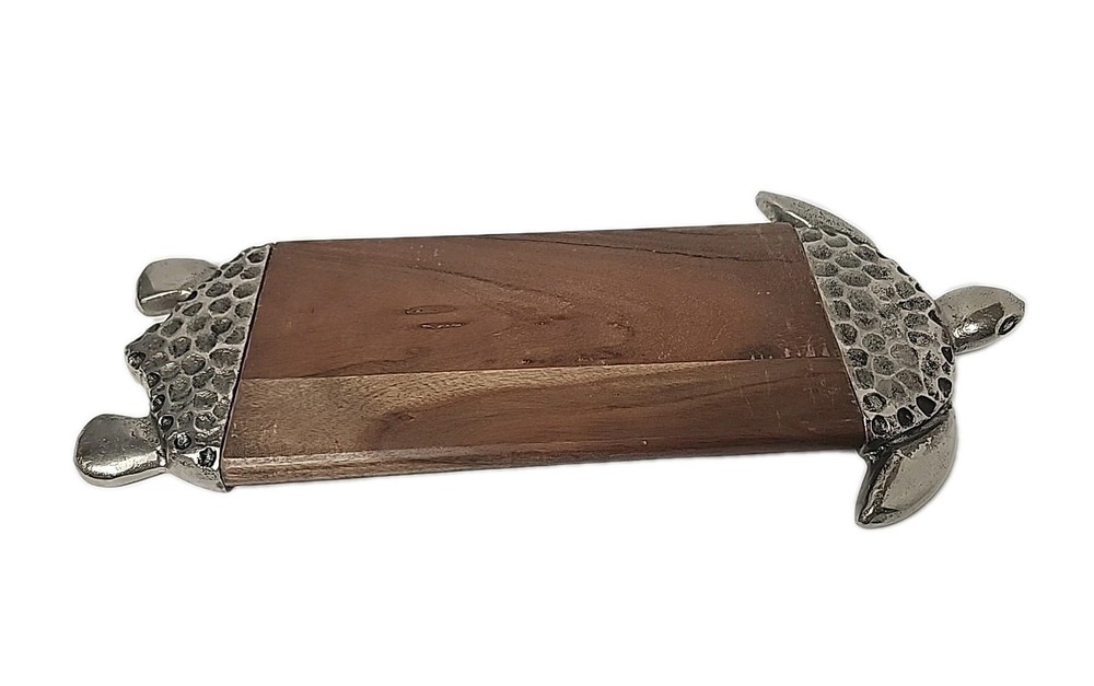 Turtle Cutting Board wood and aluminum.