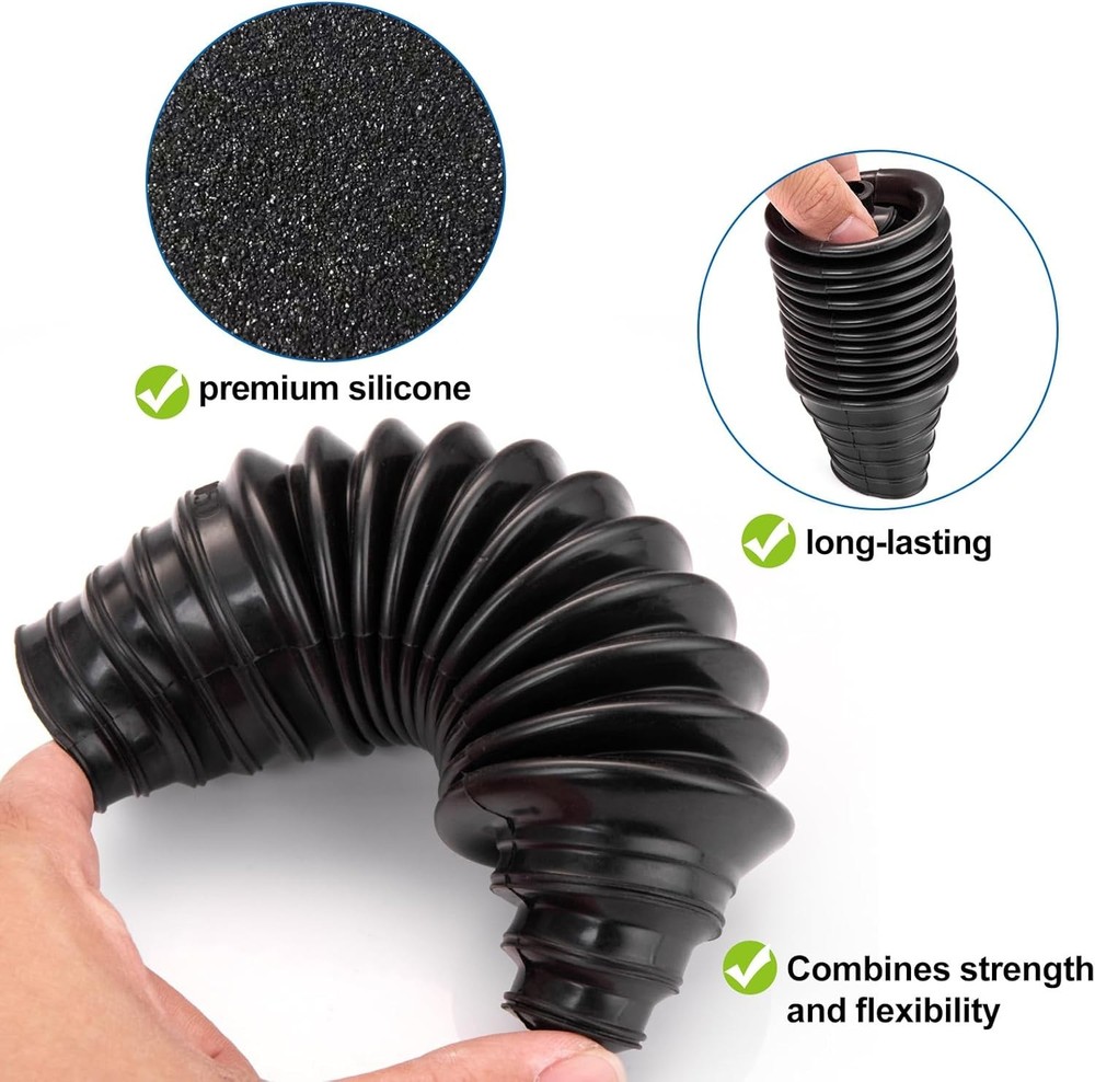 Inner Tie Rod Boot Kit, 2PCS Universal Adjustable Car Tie Rod Boot with