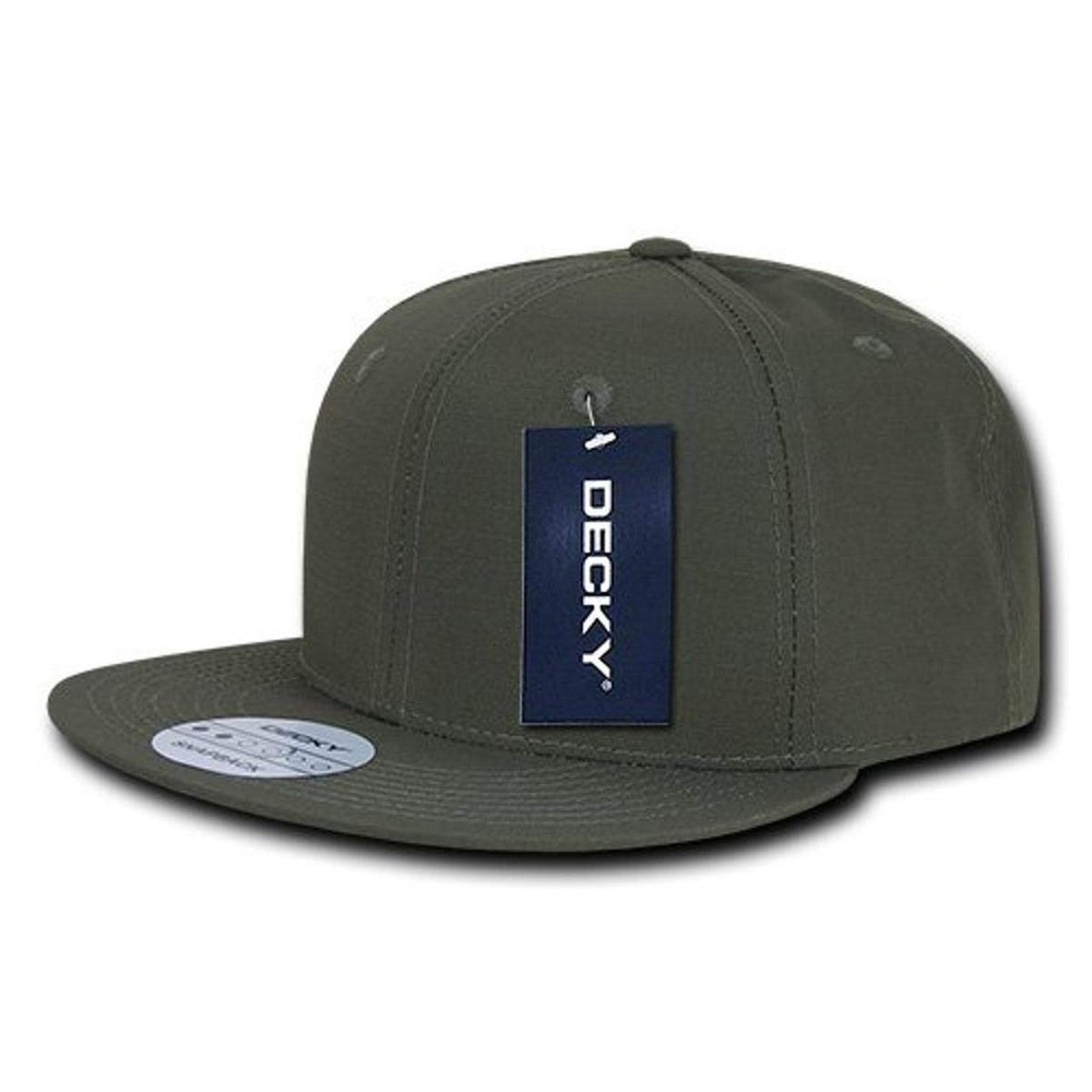 DECKY Rip Stop Snapback Cap, Olive Drab