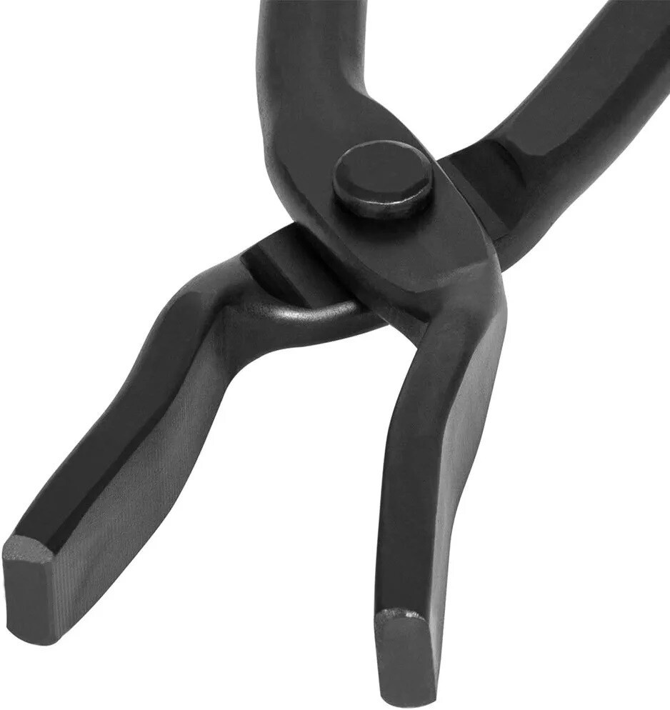Beginner Blacksmith Tongs Blacksmith Forge Tong Tools Set V-Bit,Flat Jaw,Pick Up