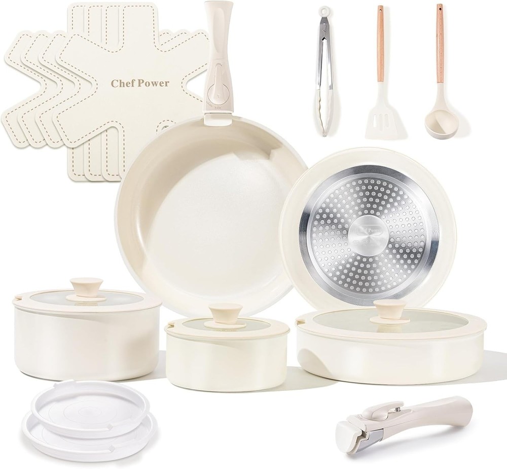 Versatile Kitchen 19-Piece Cookware Set - Induction Compatible & Easy to Clean
