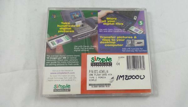 Vintage SimpleTech 4MB Flash PC Card (STI-ATAFL/4)