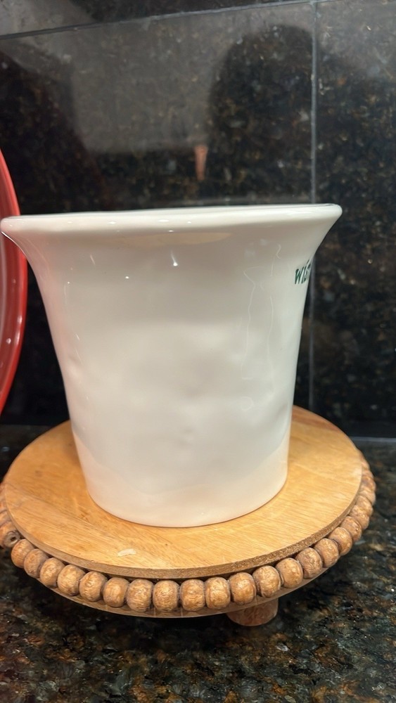 Pottery Barn “wish” Christmas Cache Pot
