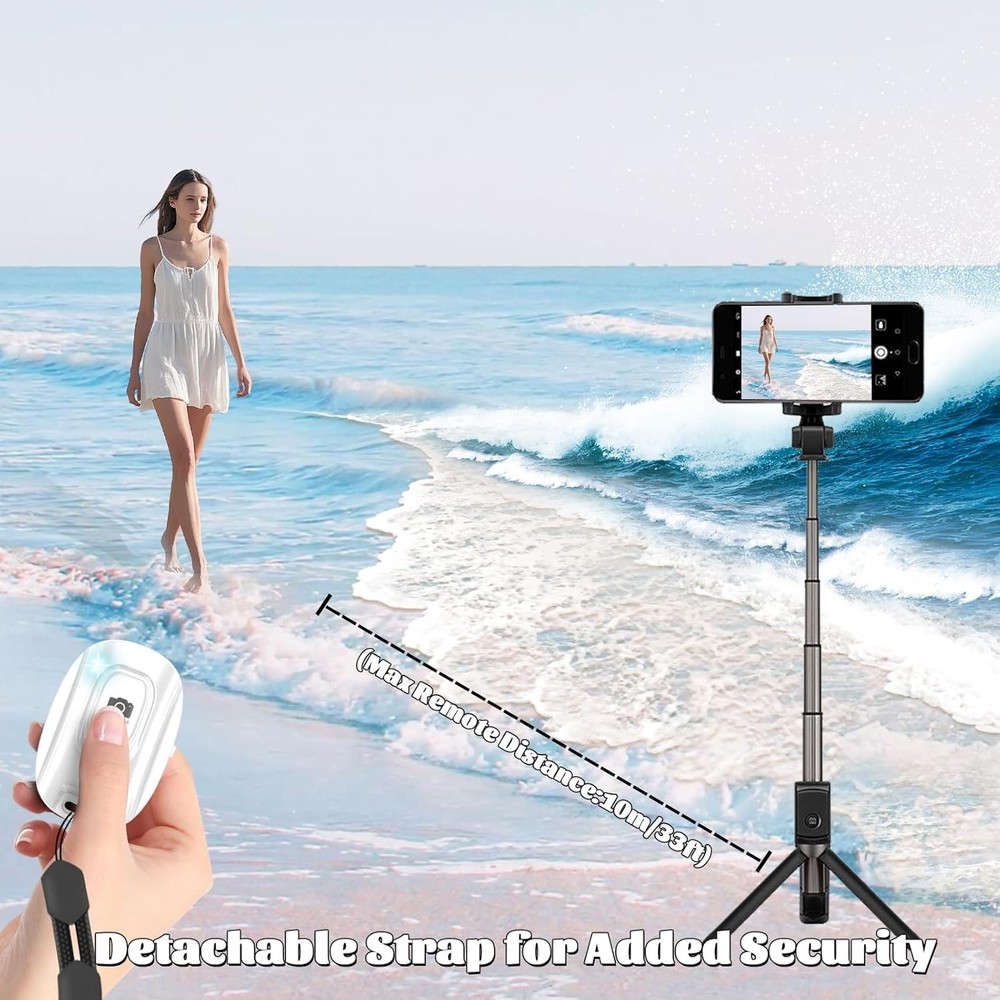 MAIRAN Rechargeable Wireless Camera Remote Shutter for iPhone and Android Smartp