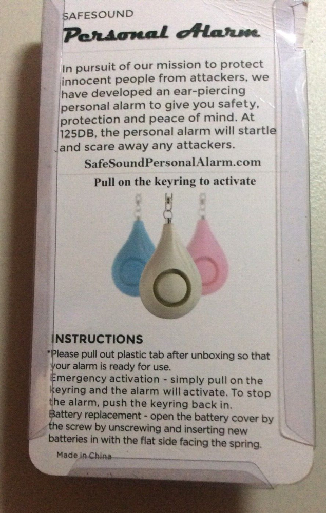 Safe Sound Personal Alarm- 125db