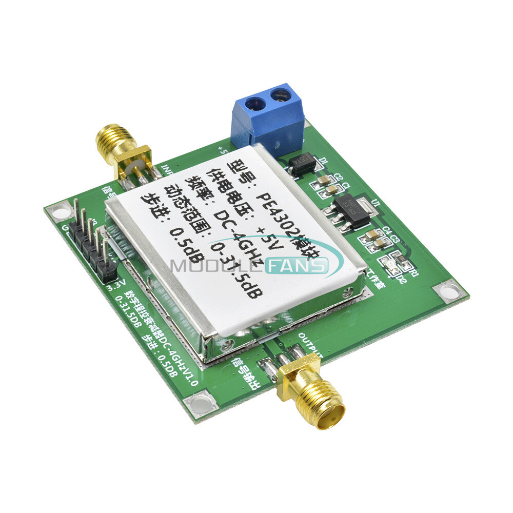 PE4302 Digital Programmable Step Attenuator Module DC 4GHZ 0-31.5DB 0.5dB RF