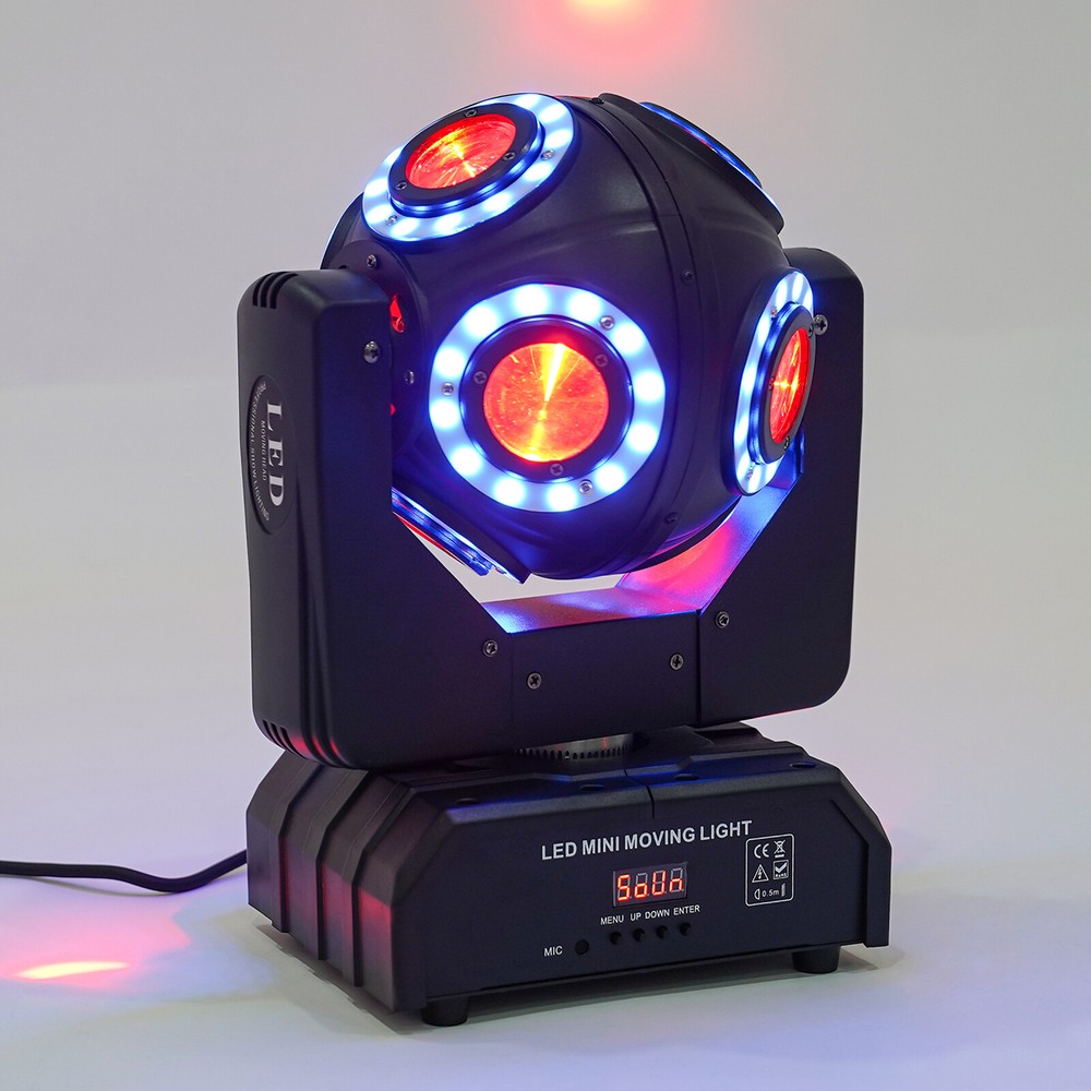 8-Head Moving Light, LED Moving Head Light, RGBW DJ Rotating Light