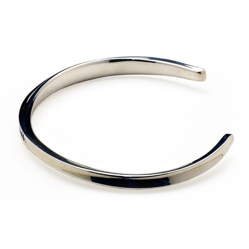 Dr MONROE Sterling Silver 925 Curve Line Message Bangle