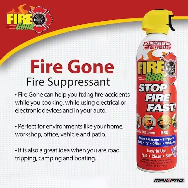 16 Oz. A:B:C Multiple Use Fire Extinguisher Spray Suppressant