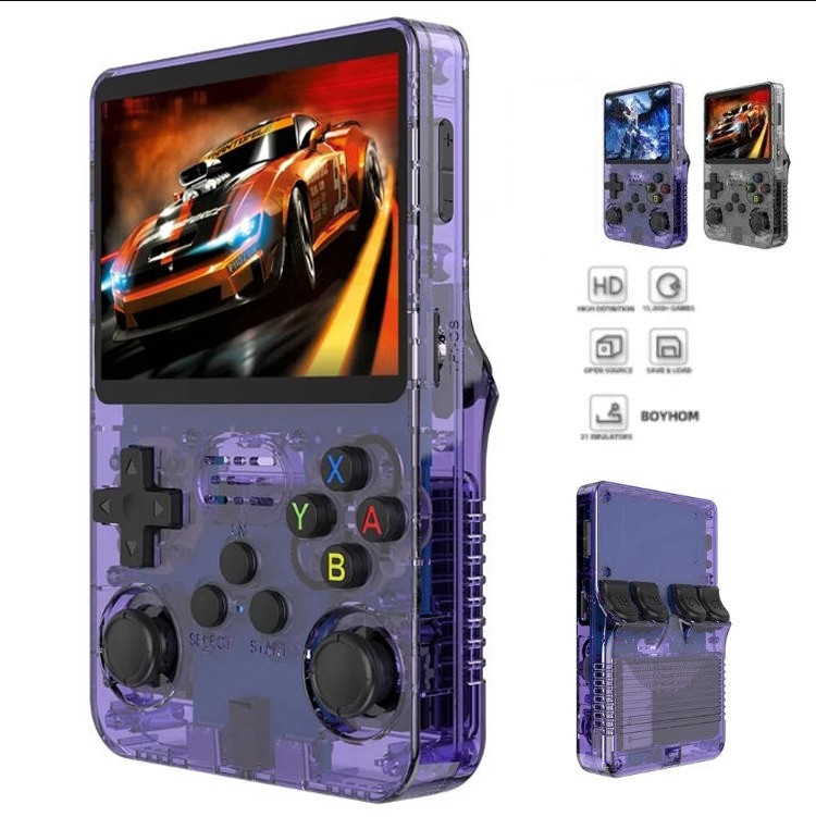 R36S Retro Handheld Video Game Console Linux System 3.5 Inch IPS Screen 128GB