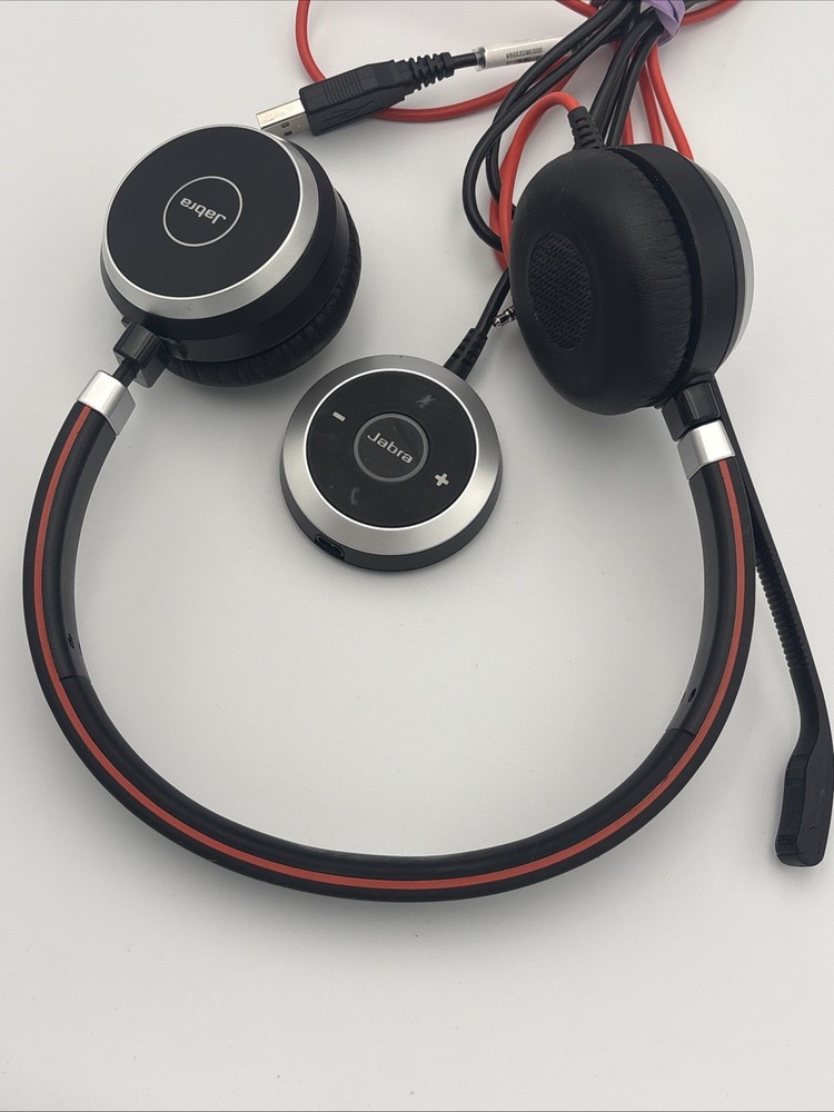 Jabra Evolve 40 Stereo Wired Headset HSC017 With ENC010 USB Controller
