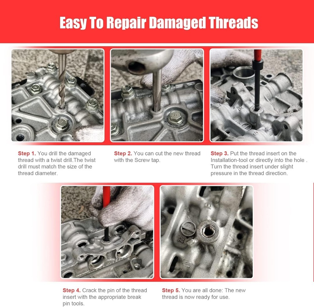 Complete M10x1.25 Thread Repair Kit in Iron Case – Efficient & Durable Solutions