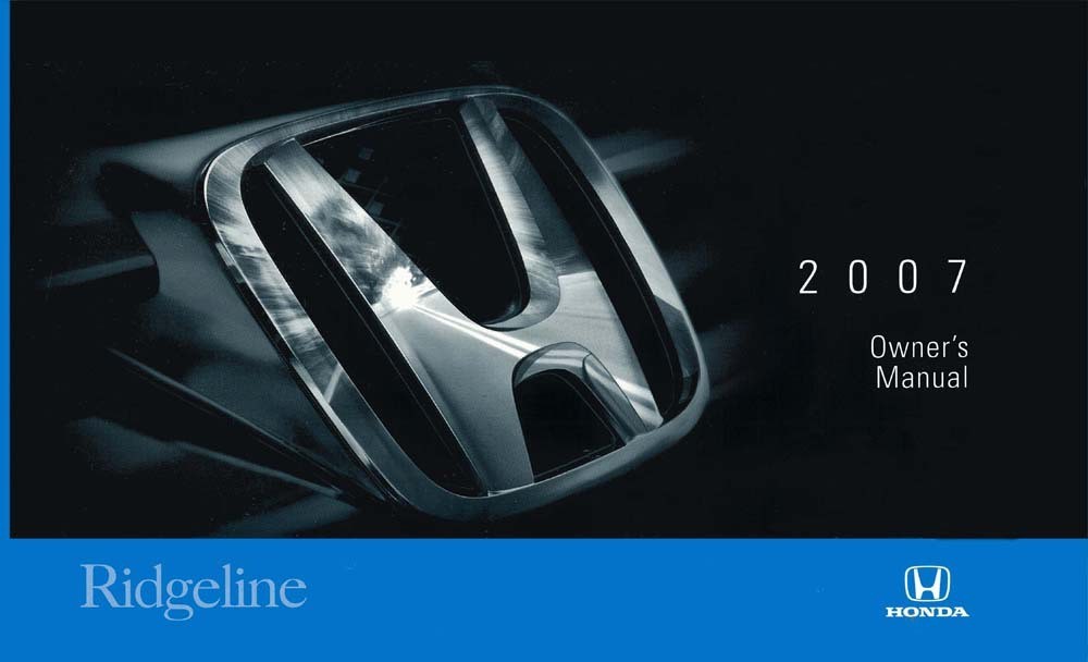 2007 Honda Ridgeline Owner's Manual