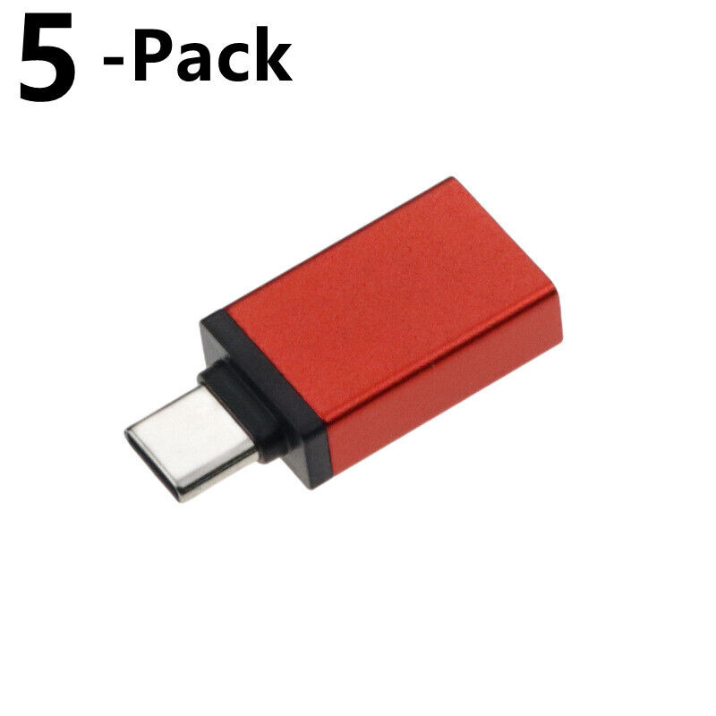 U-speed 5 Pack USB-C Type C 3.1 Male to USB 3.0 Type A OTG Adapter Sync Data
