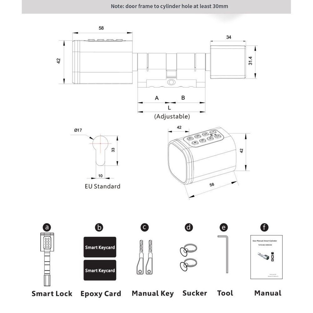 Password Swipe Card Intelligent Lock APP Bluetooth Unlocking