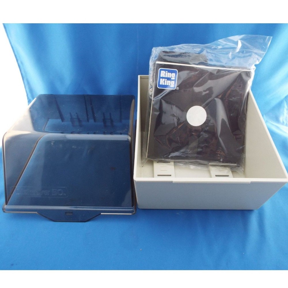 Ring King Data Defender Diskcover 50 Protective Case For Diskettes Vtg Computer