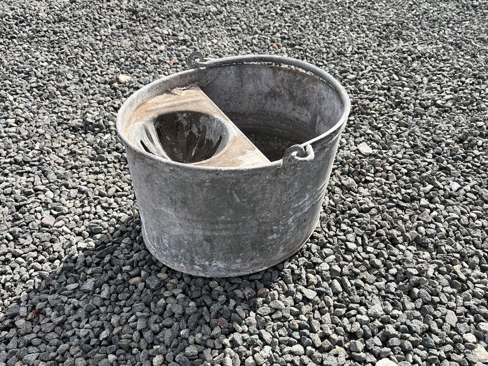 Vintage Galvanised Mop Bucket