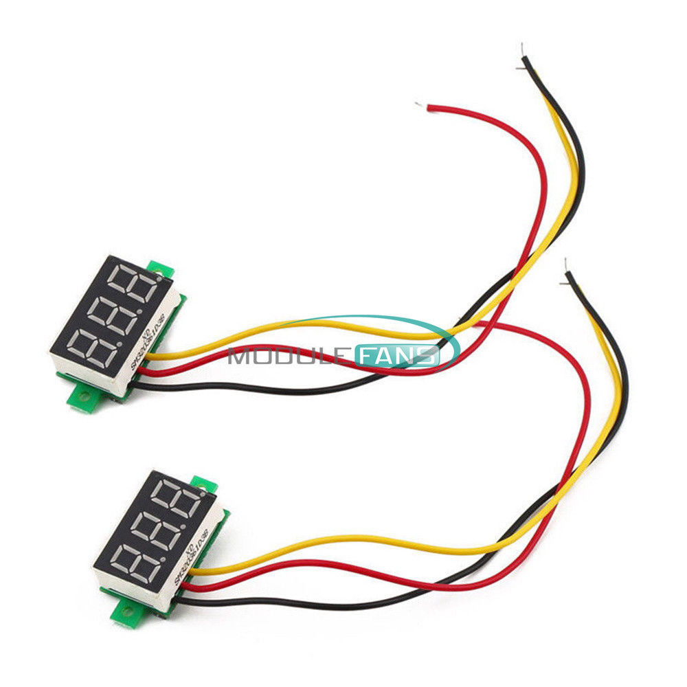 0.28" Digital Voltmeter Panel 2/3 Wires Voltage Mount LED Voltmeter Display