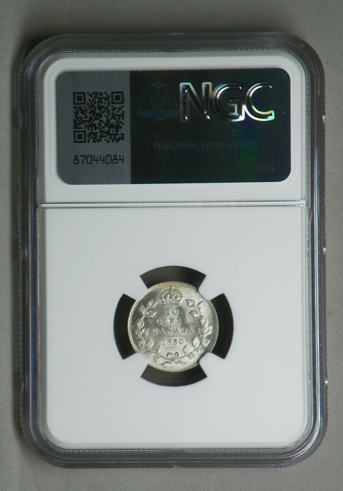 CANADA 1930 10 CENTS, NGC 62