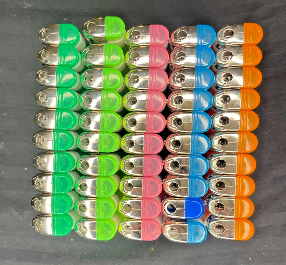 Electronic Disposable Lighters Adjustable Flame 50 Display Cigarette/Cigar/Pipe