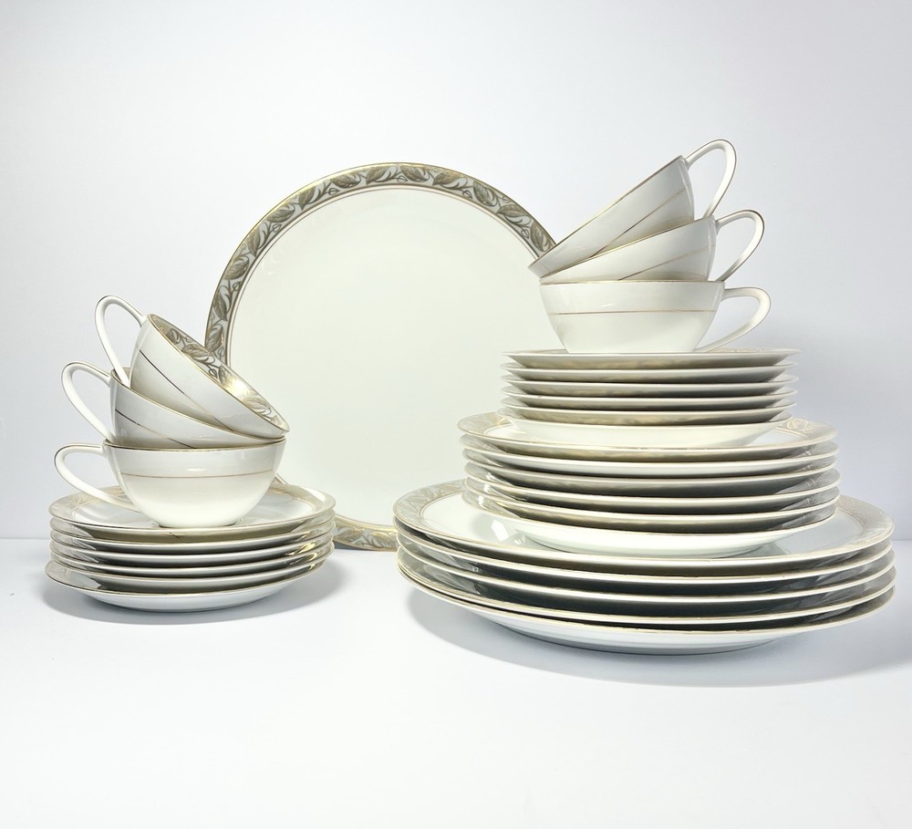 Noritake “Greta” 30-Piece Bone China Dinnerware Set, Service for 6