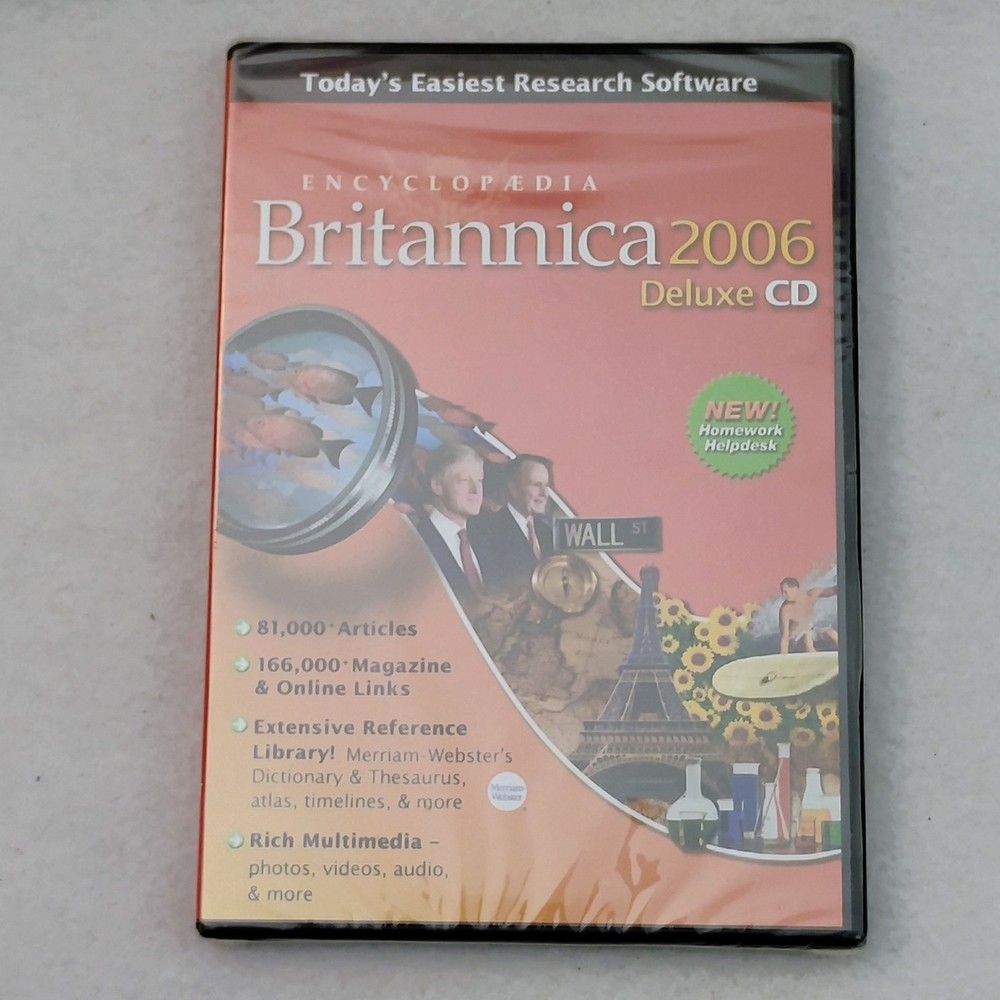 Encyclopedia Britannica 2006 Deluxe 3 CD Rom Set