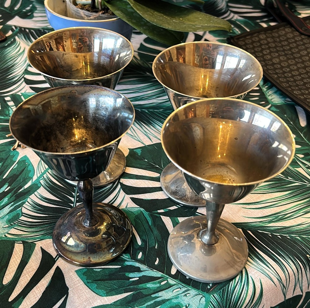 Silver Plated Goblets Set of 4
