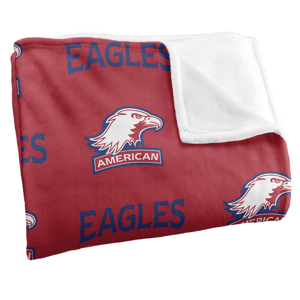 American University Logo Pattern Silky Touch Super Soft Throw Blanket