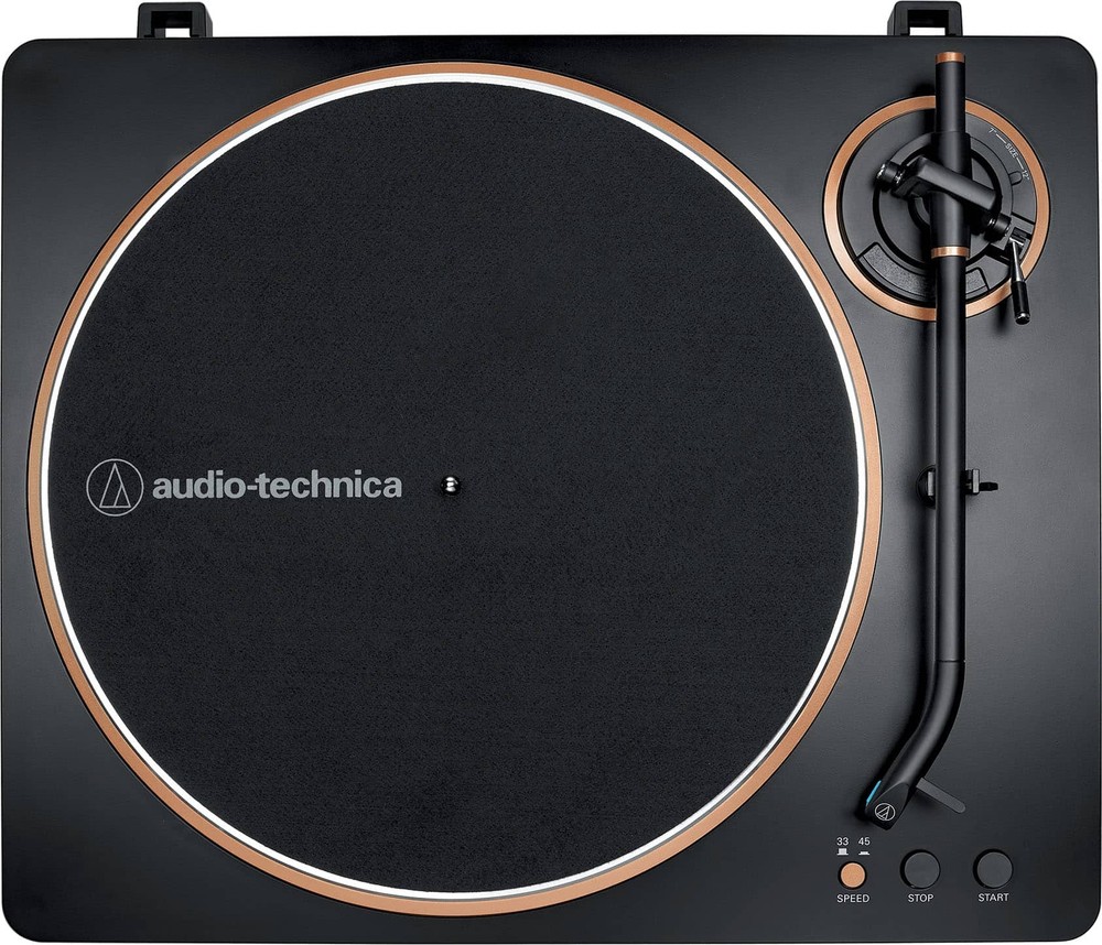 Audio-Technica - AT-LP70X-BZ Fully Automatic Belt-Drive Turntable - Black/bronze