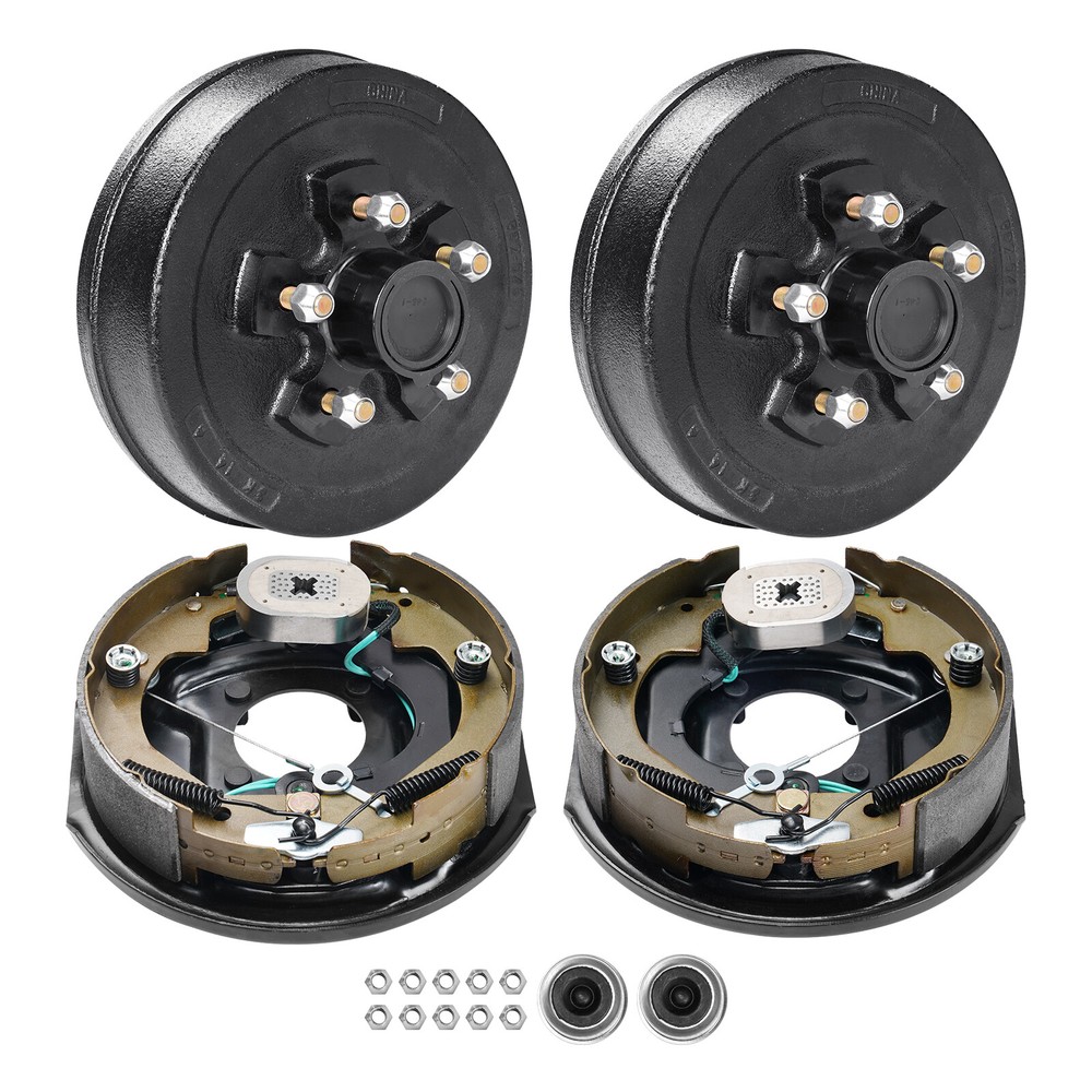 VEVOR Electric Trailer Brake 10" x 2-1/4" & 5 on 4.5" Hub Drum Kit for 3500 lbs