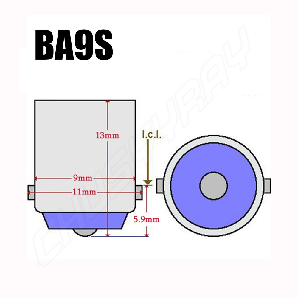 20x Super White BA9S LED Interior Instrument Panel Gauge Dash Light Bulbs 1815