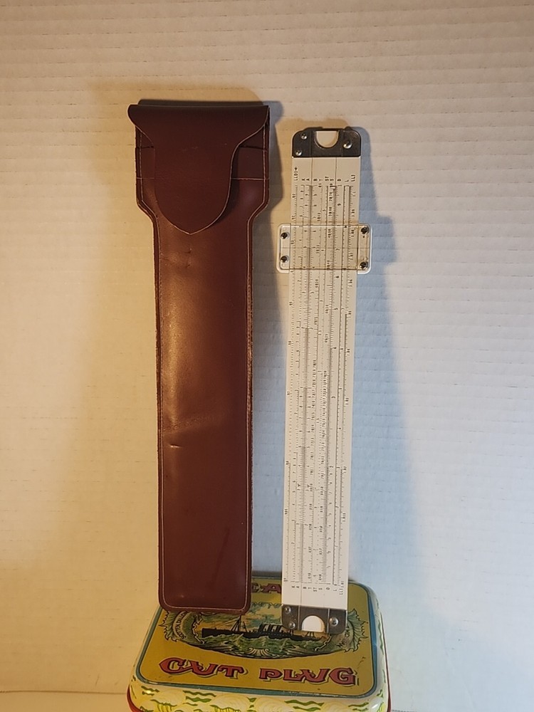 Acu-Math No. 1500 12-1/2" Plastic Slide Rule with case